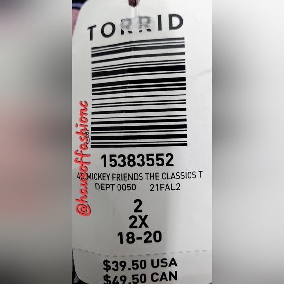 TORRID DISNEY Mickey Mouse & Friends Black Classic Fit Tee! NWT! - Picture 8 of 9